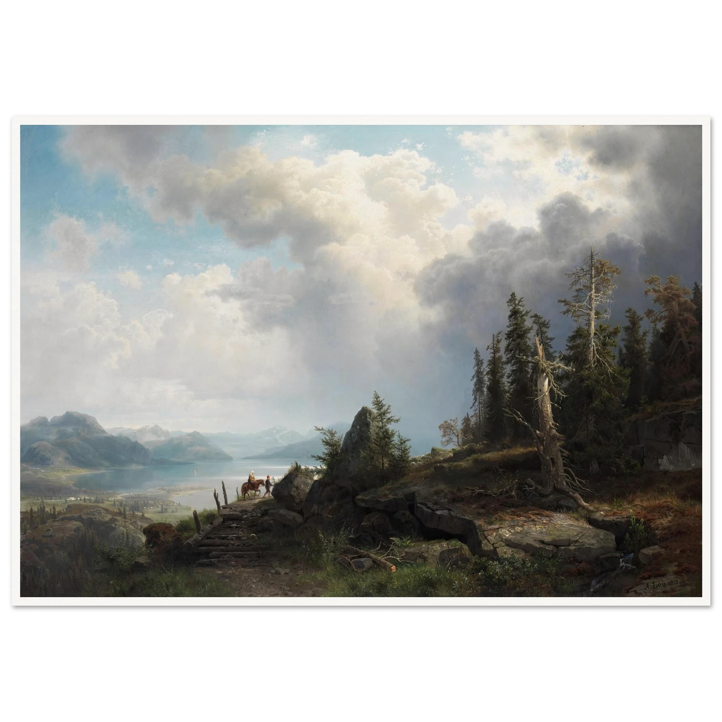 Gebirgslandschaft (1853) Art Print | August Wilhelm Leu-Quipham Collections