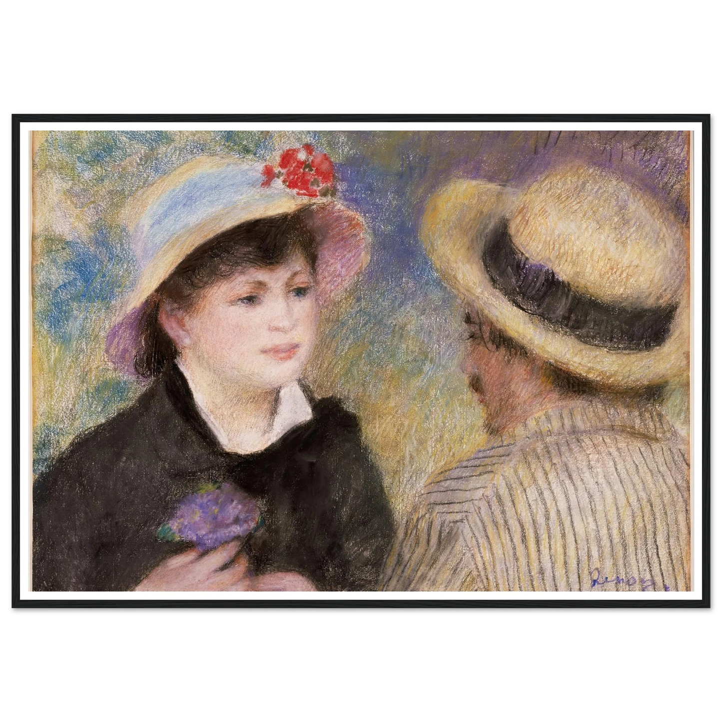 Boating Couple (said to be Aline Charigot and Renoir) (1881) Art Print | Pierre Auguste Renoir-Quipham Collections