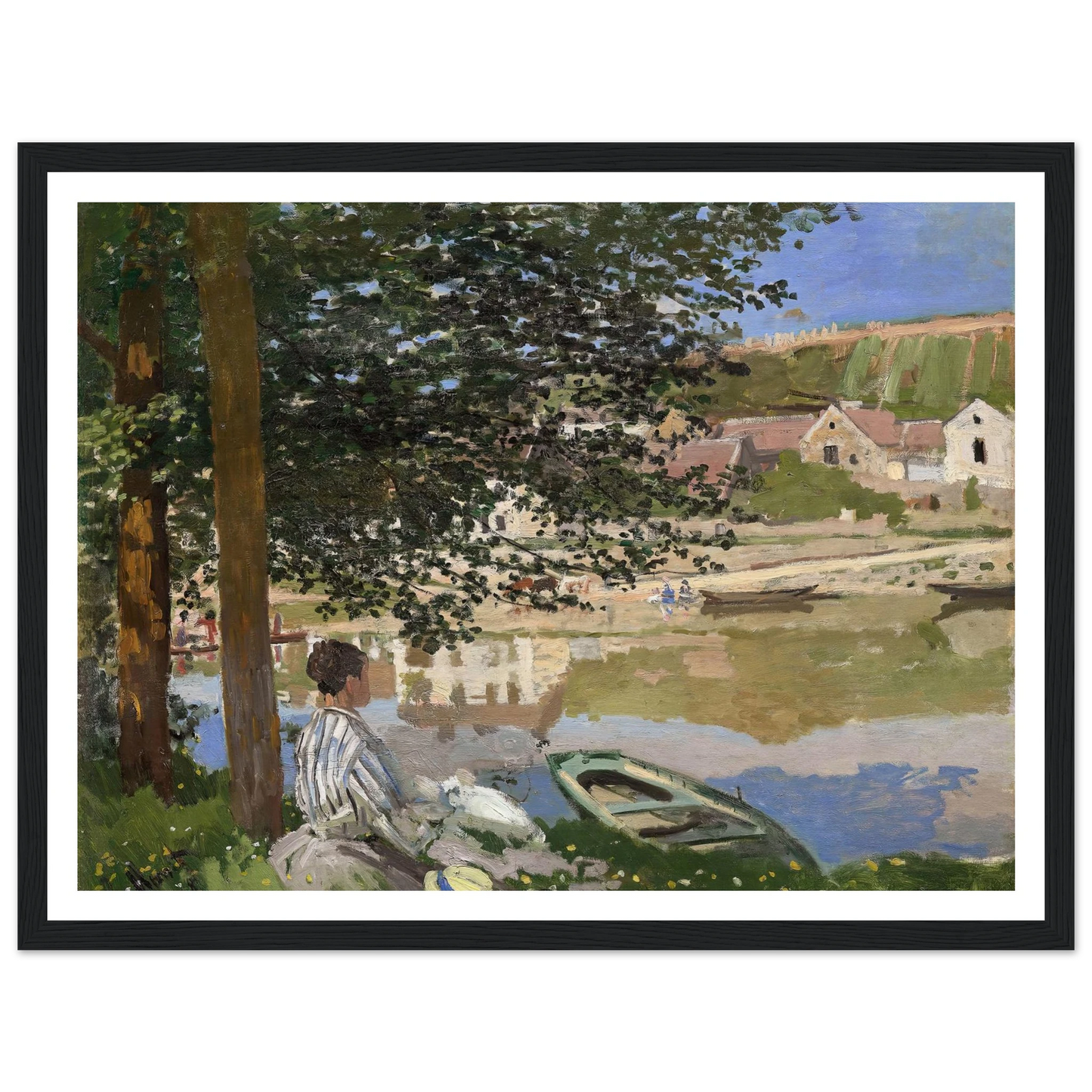 On the Bank of the Seine, Bennecourt (1868) Art Print | Claude Monet-Quipham Collections