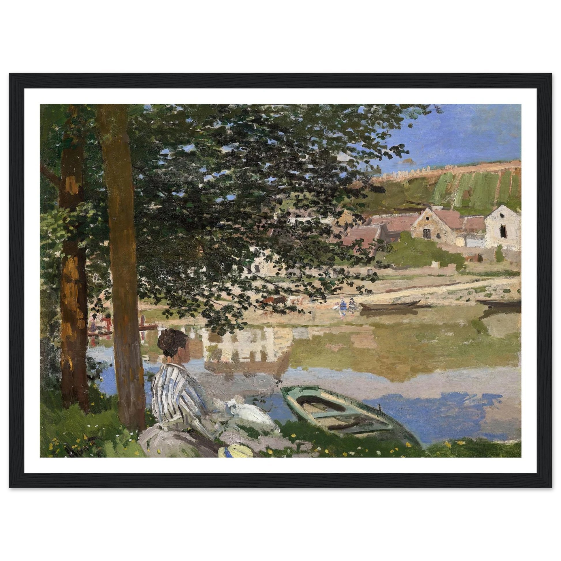 On the Bank of the Seine, Bennecourt (1868) Art Print | Claude Monet-Quipham Collections