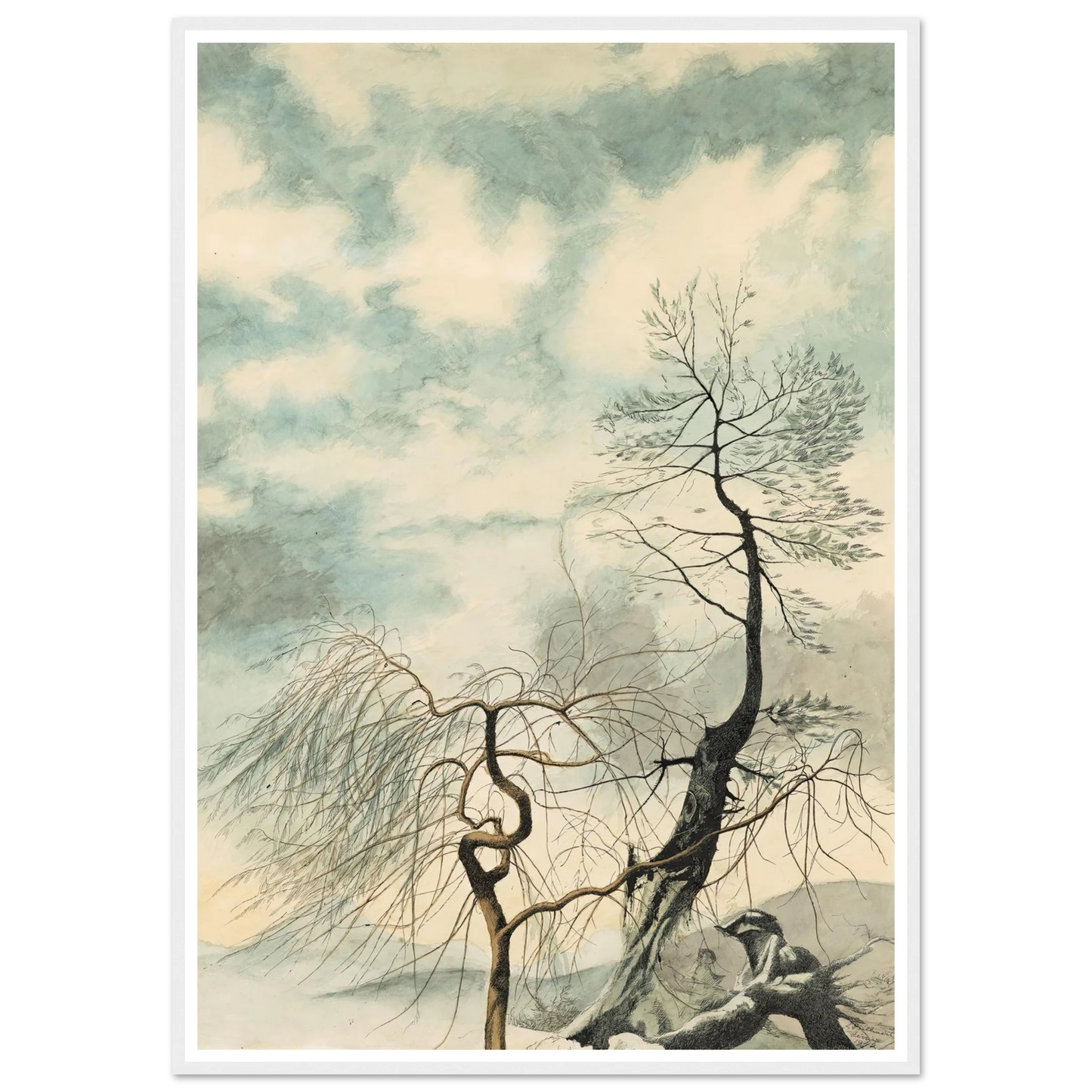 Arbres hivernaux (1942) Art Print | Leon Spilliaert-Quipham Collections