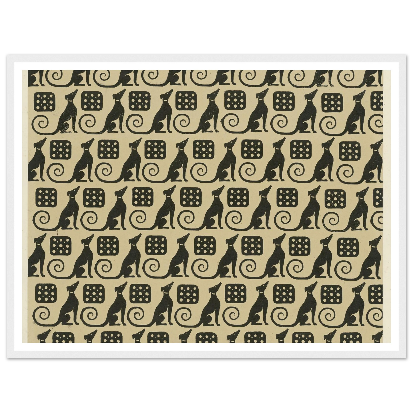 Buntpapier (Hunde) (1902 - 1906) Art Print | Maria von Uchatius-Quipham Collections