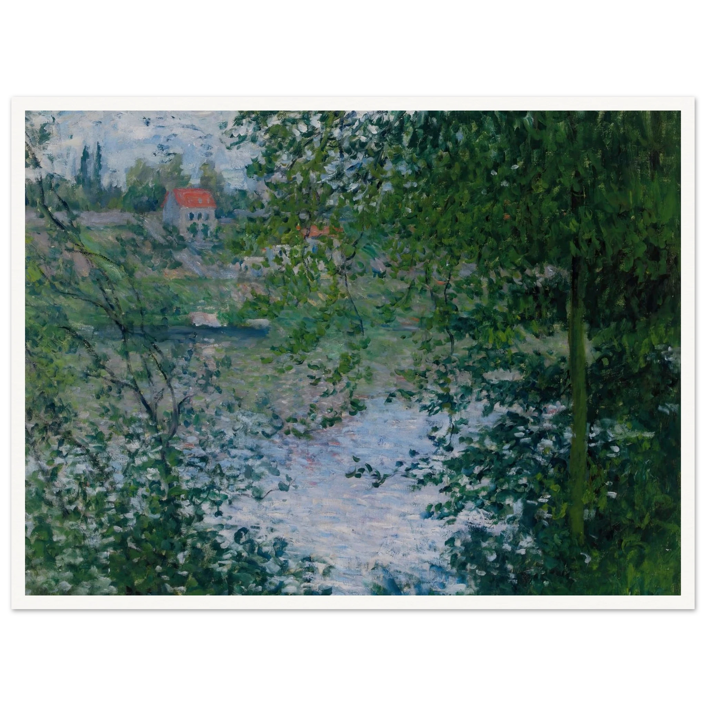 À Travers Les Arbres, Île De La Grande Jatte (1878) Art Print | Claude Monet-Quipham Collections