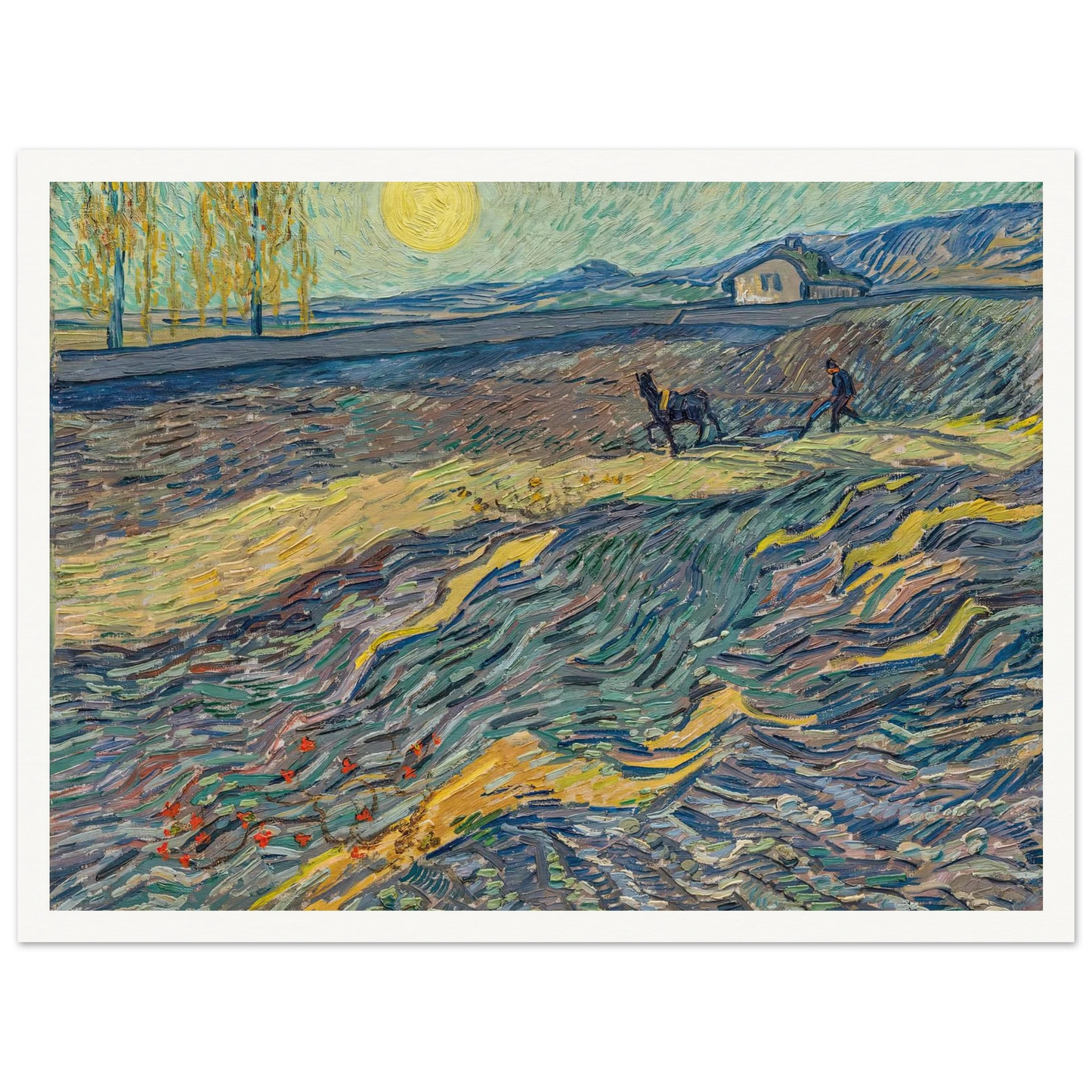 Laboureur dans un champ (1889) Art Print | Vincent van Gogh-Quipham Collections