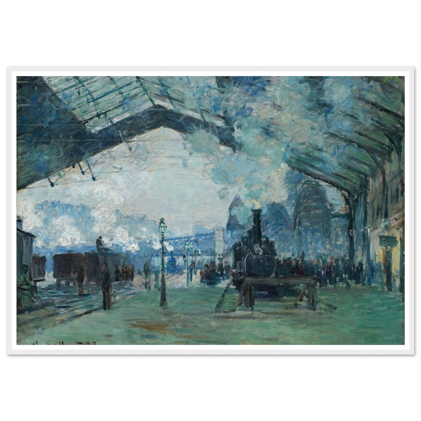 Arrival of the Normandy Train, Gare Saint-Lazare (1877) Art Print | Claude Monet-Quipham Collections