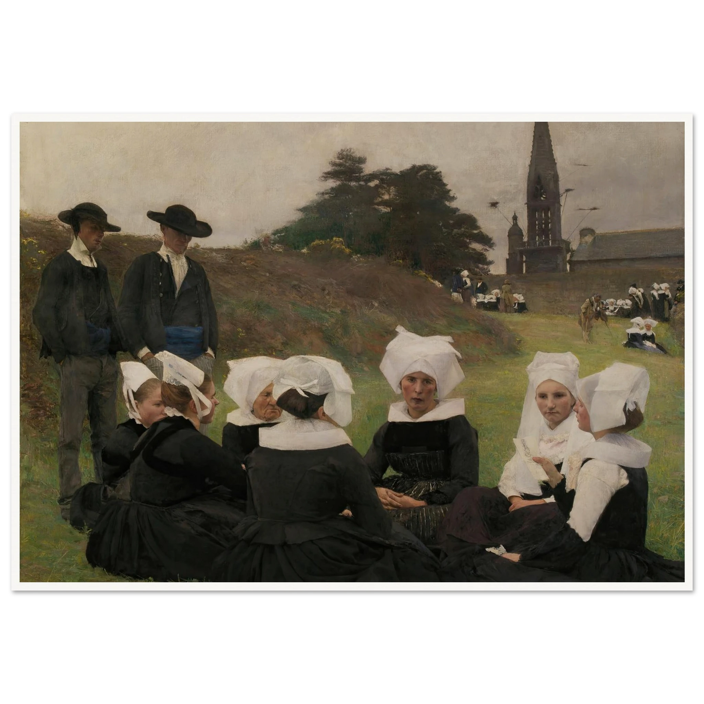 Breton Women at a Pardon (1887) Art Print | Pascal Adolphe Jean Dagnan Bouveret-Quipham Collections