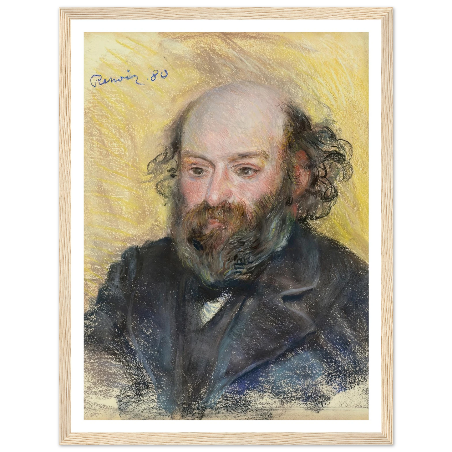 Portrait de Cézanne (1880) Art Print | Pierre Auguste Renoir-Quipham Collections