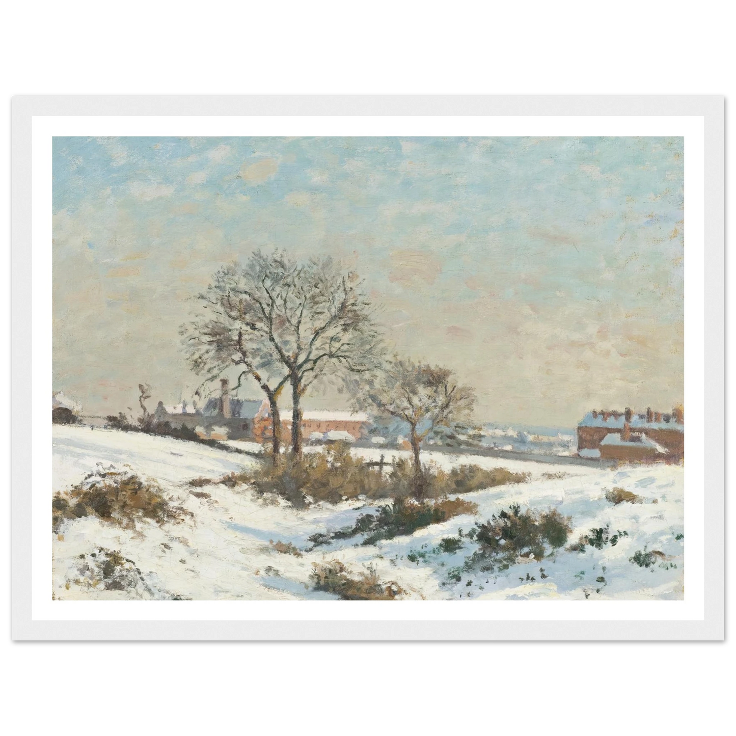 Snowy Landscape at South Norwood (1871) Art Print | Camille Pissarro-Quipham Collections