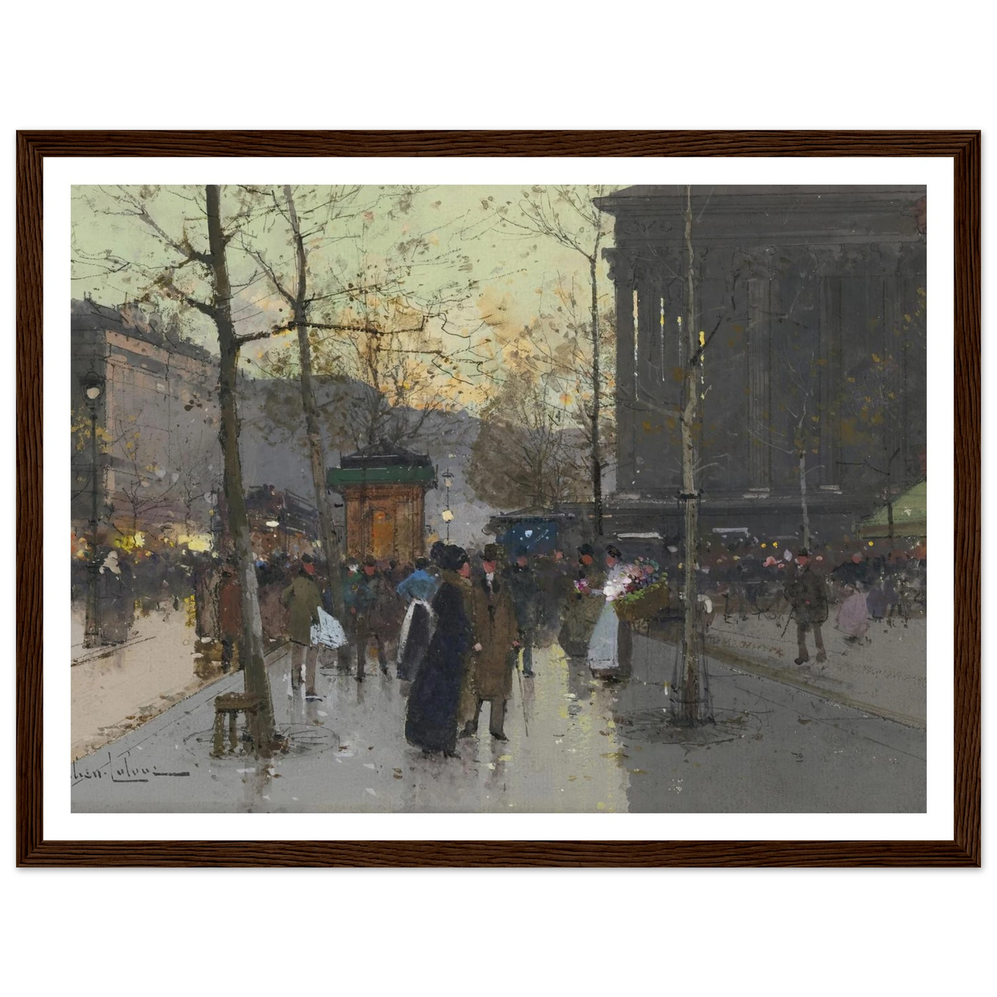 Marché de Fleurs, la Madeleine Art Print | Eugene Galien Laloue-Quipham Collections