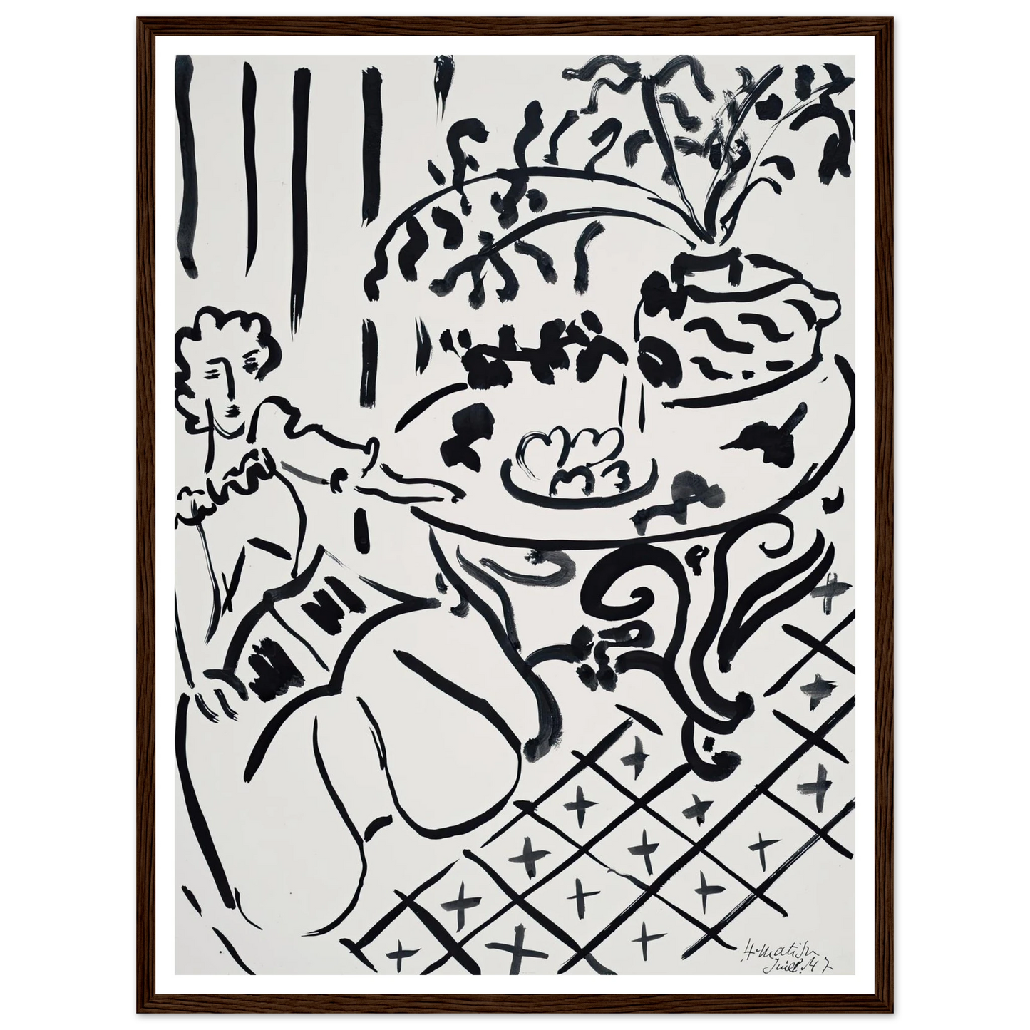 Fille assise à table (1947) Art Print | Henri Matisse-Quipham Collections
