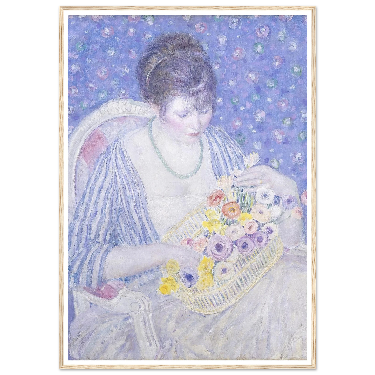 The Basket of Flowers (c. 1913-1917) Art Print | Frederick Carl Frieseke-Quipham Collections