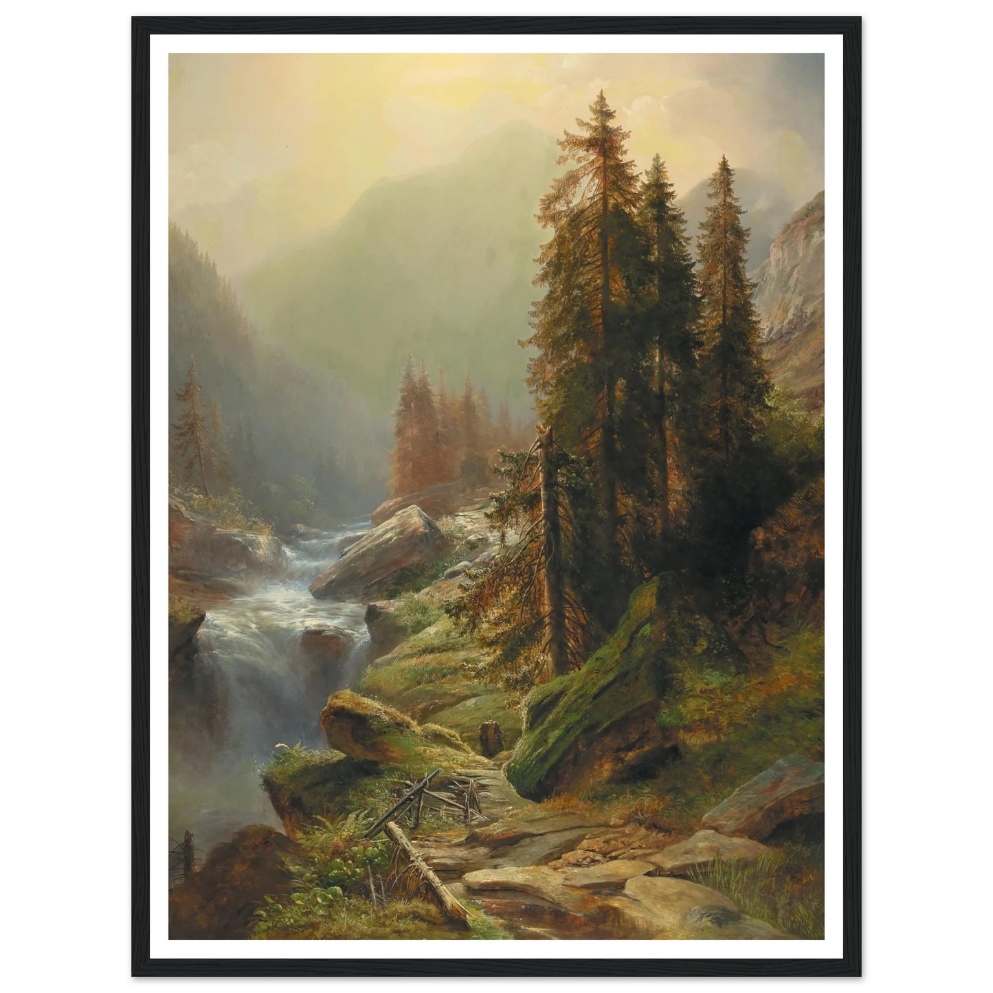 Large Mountain Landscape Art Print | Albert Zimmermann-Quipham Collections