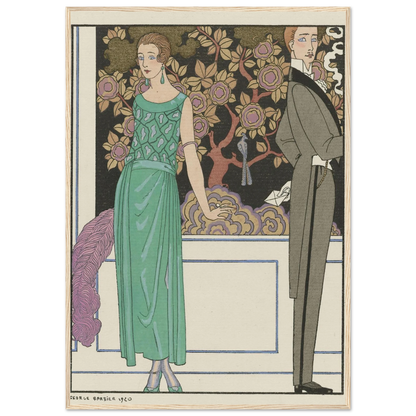 La premiere imprudence ; Robe du soir, de Beer (1921) Art Print | George Barbier-Quipham Collections