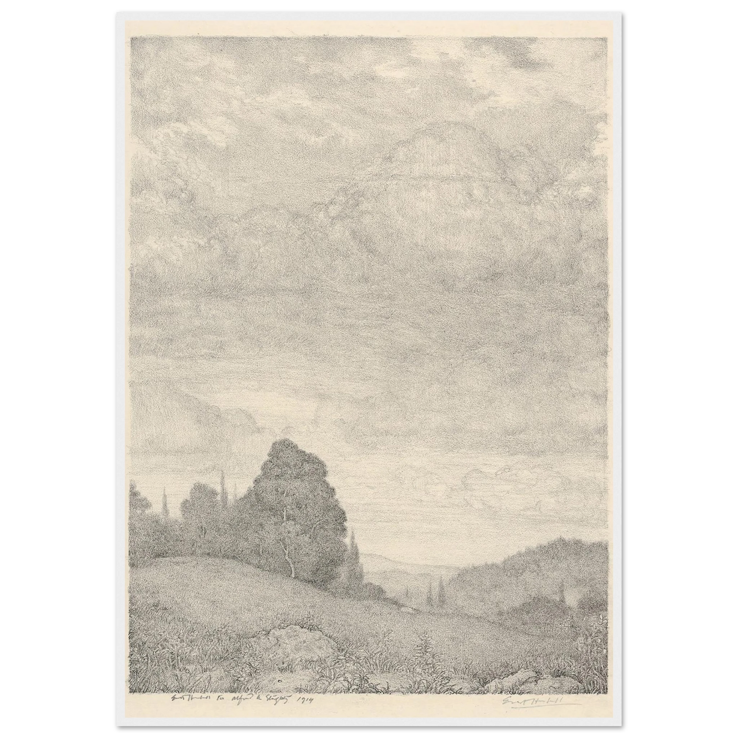 Landscape (1909) Art Print | Ernest Haskell-Quipham Collections