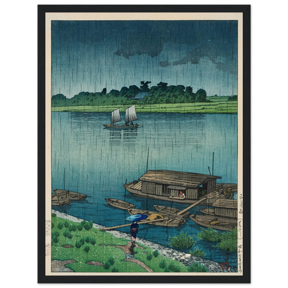 Samidare (Arakawa) (Early summer rain at Arakawa) (1932) Art Print | Kawase Hasui-Quipham Collections