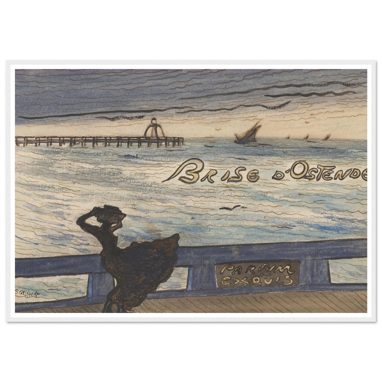 Brise d’Ostende. Parfum exquis (1900-1901) Art Print | Leon Spilliaert-Quipham Collections