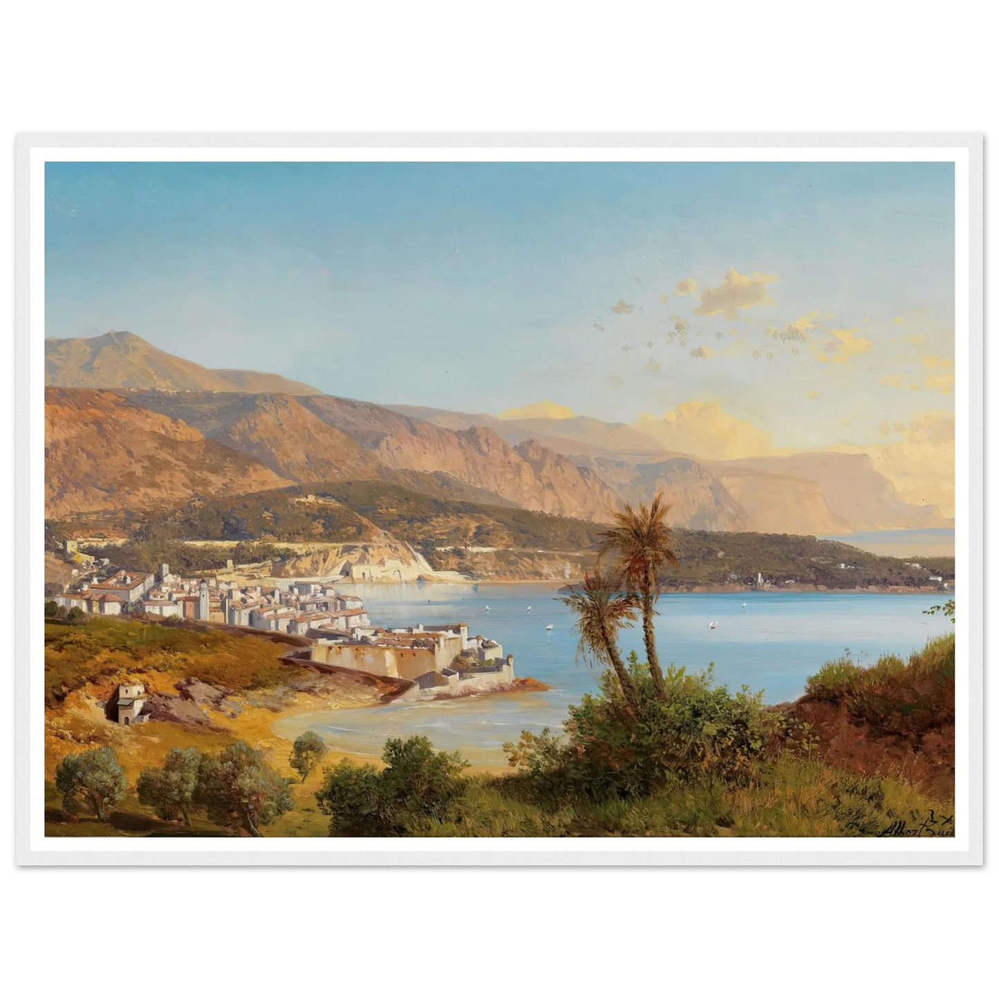 Blick über die Bucht von Villefranche-sur-Mer Art Print | Albert Zimmermann-Quipham Collections