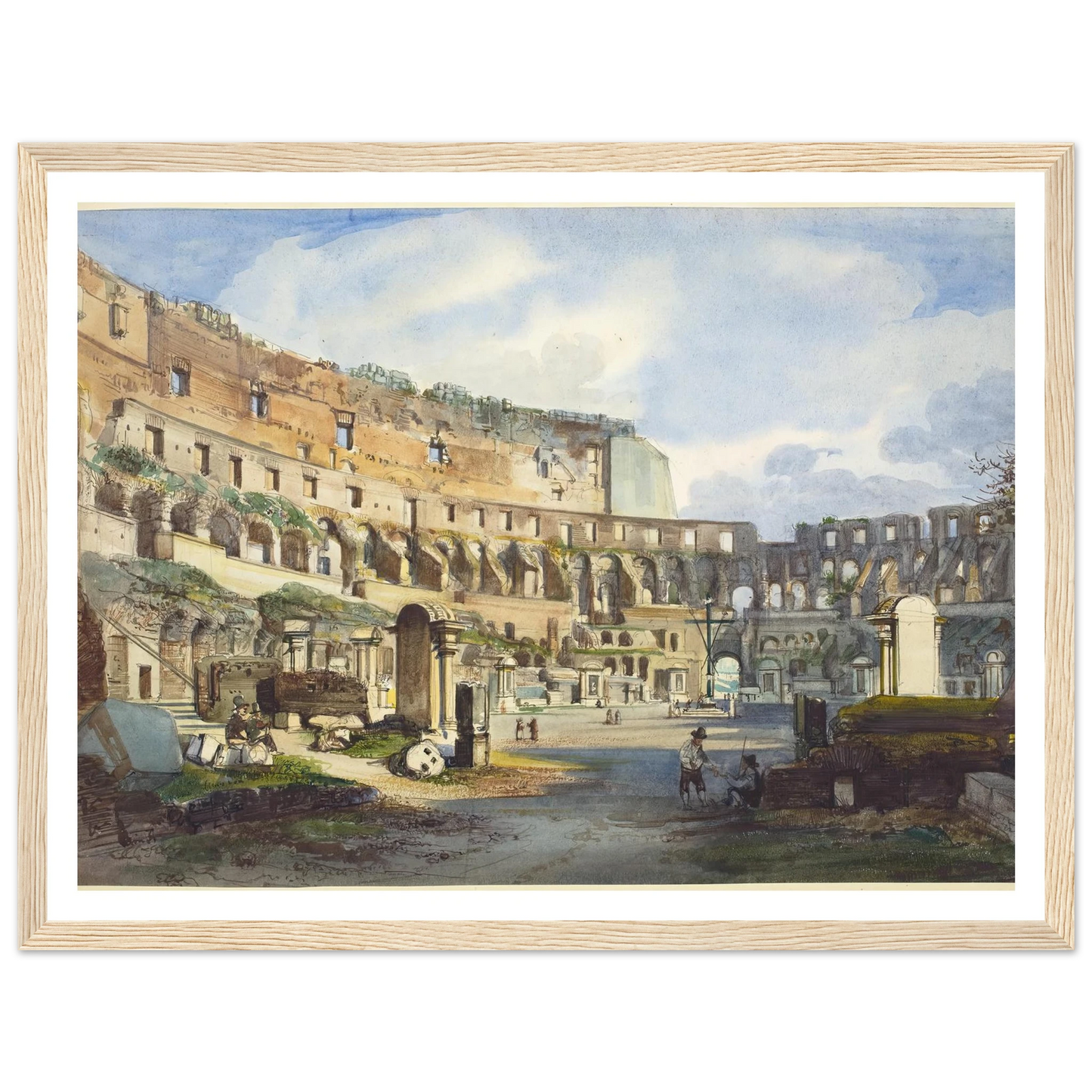 Interior of the Colosseum Art Print | Ippolito Caffi-Quipham Collections