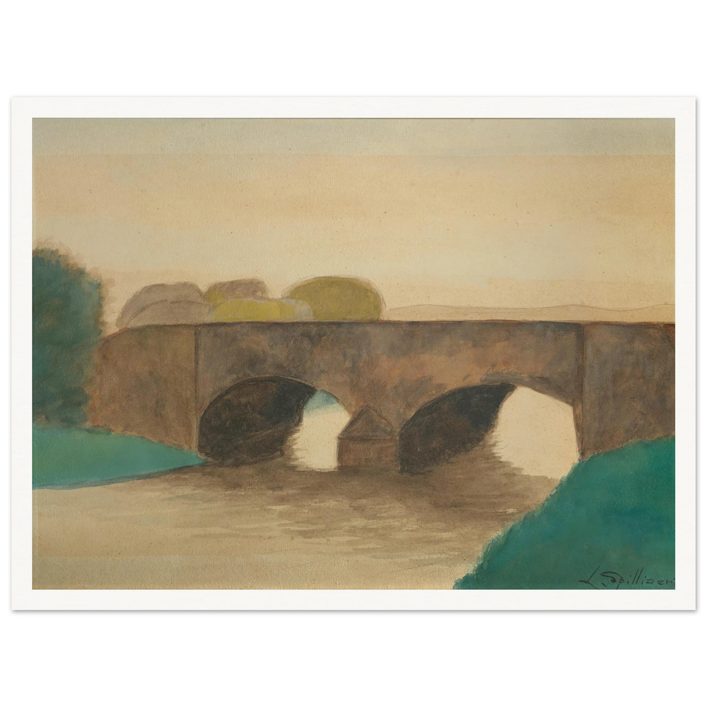 Brug (1930) Art Print | Leon Spilliaert-Quipham Collections