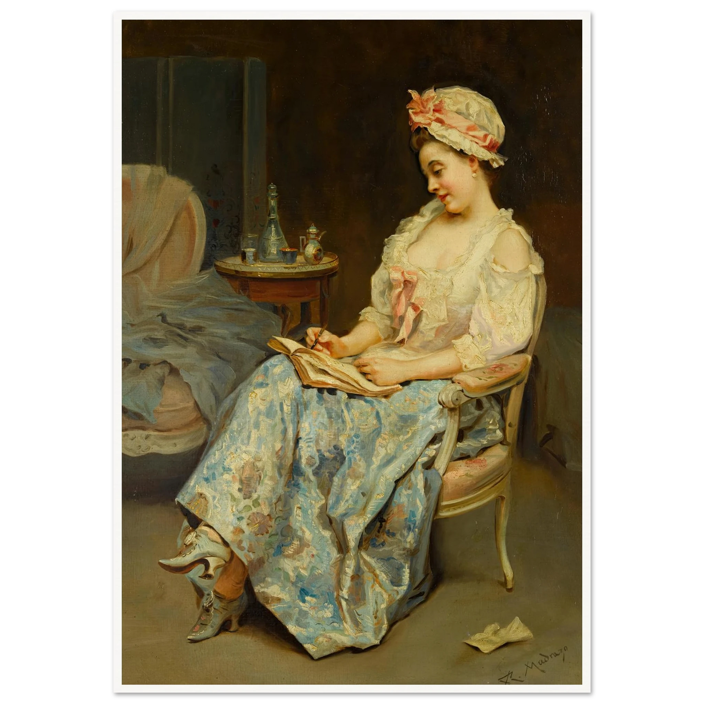 A moment of reflection Art Print | Raimundo de Madrazo y Garreta-Quipham Collections