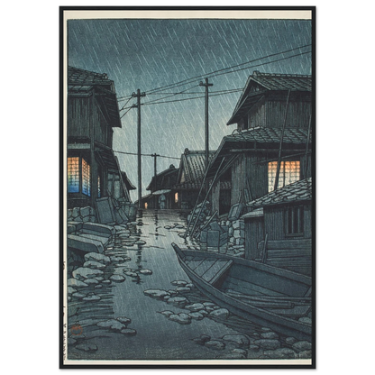 Kawarago no yau (Night rain at Kawarago) (1947) Art Print | Kawase Hasui-Quipham Collections