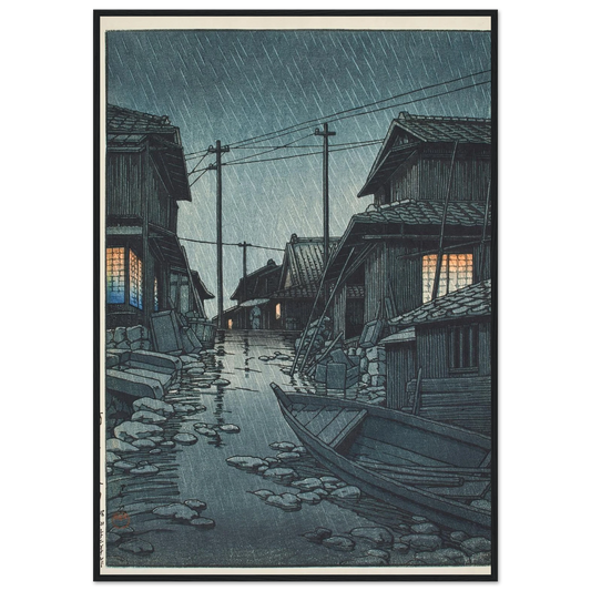 Kawarago no yau (Night rain at Kawarago) (1947) Art Print | Kawase Hasui-Quipham Collections
