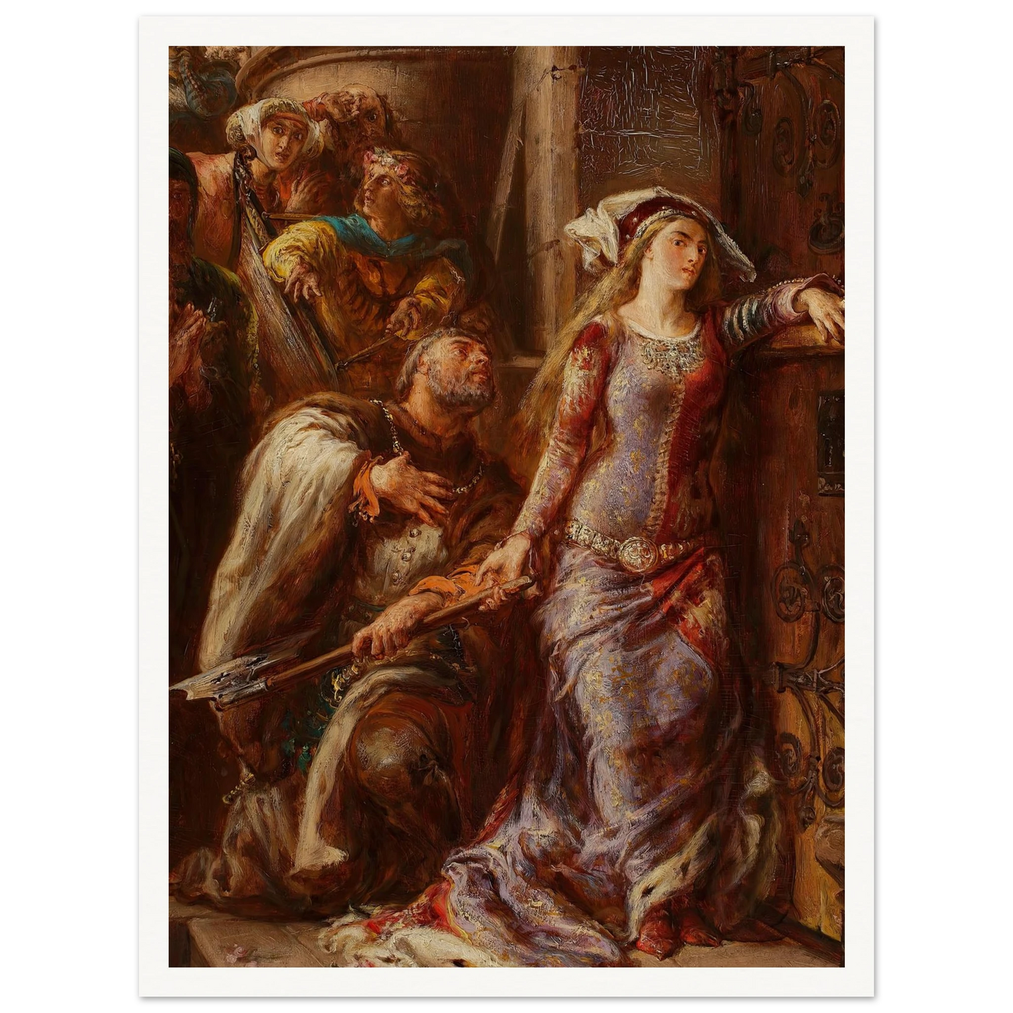 Queen Jadwiga and Dymitr of Goraj (1882) Art Print | Jan Matejko-Quipham Collections