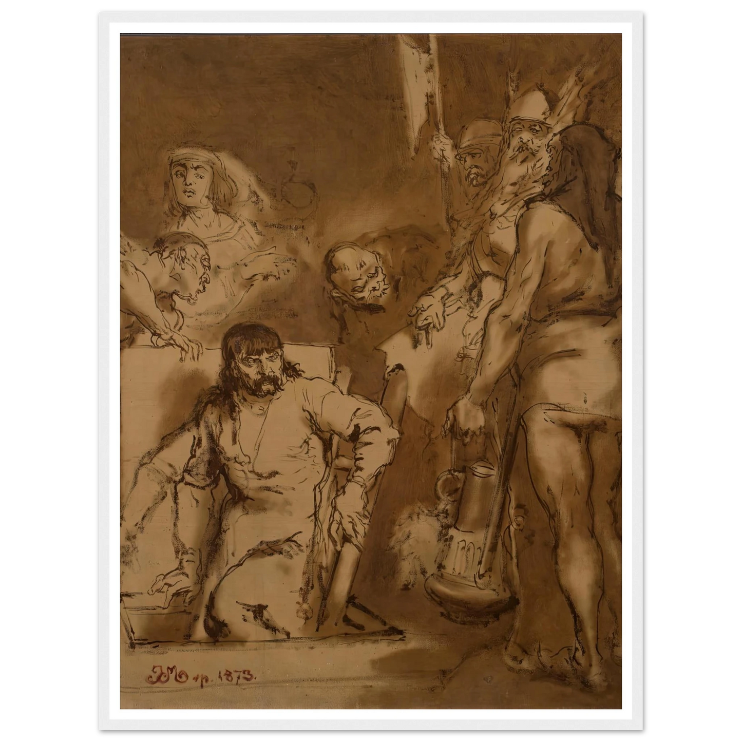 Maćko Borkowic, sketch (1873) Art Print | Jan Matejko-Quipham Collections