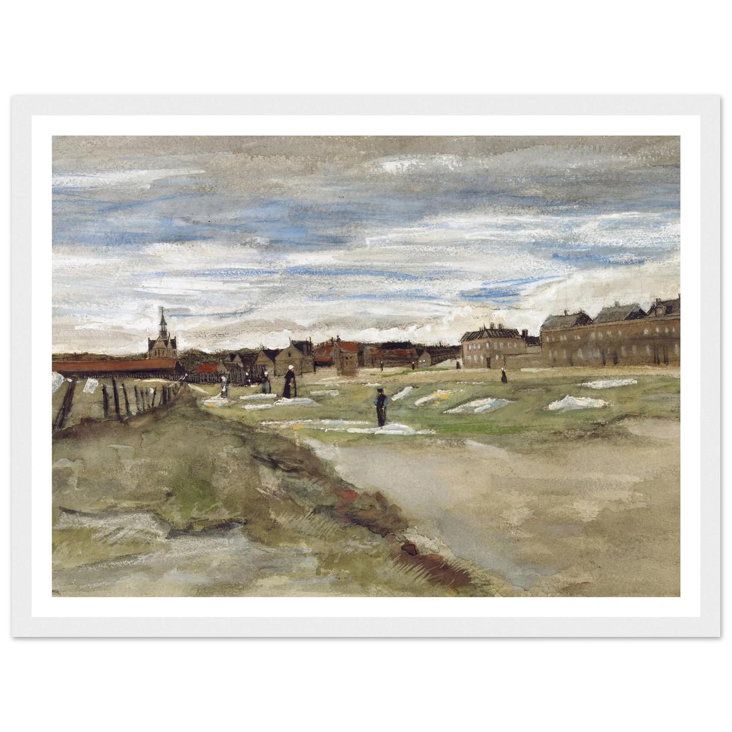 Bleachery at Scheveningen (1882) Art Print | Vincent van Gogh-Quipham Collections
