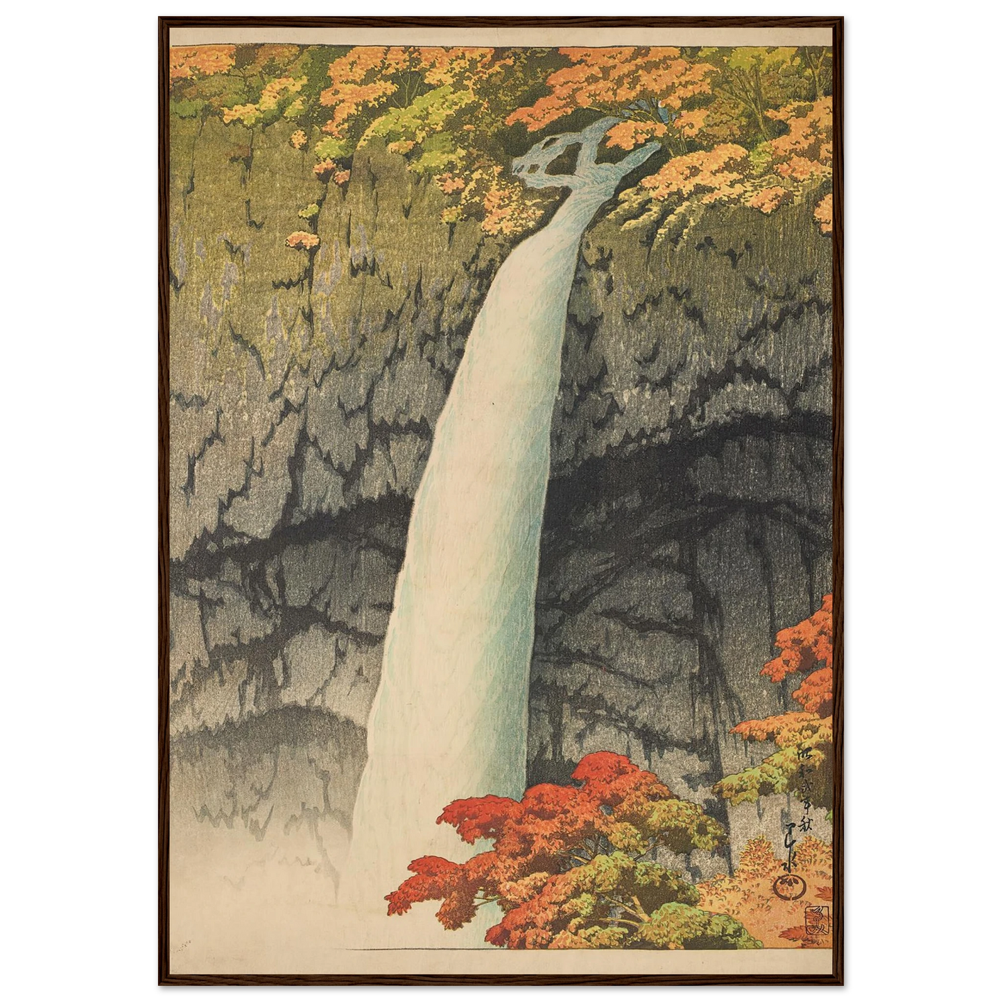 Nikko Kegon taki (Kegon waterfall, Nikko) (1927) Art Print | Kawase Hasui-Quipham Collections