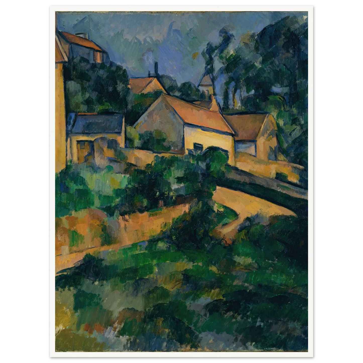Turning Road at Montgeroult (1898) Art Print | Paul Cezanne-Quipham Collections