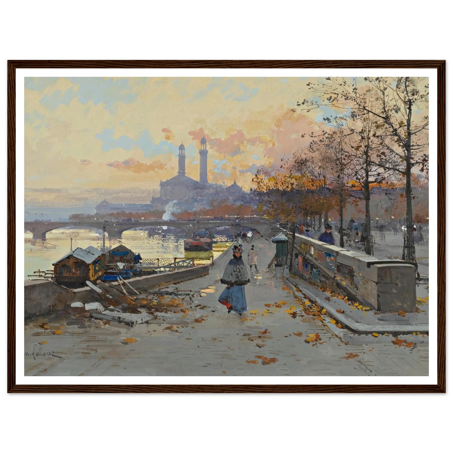 Au Quai Art Print | Eugene Galien Laloue-Quipham Collections
