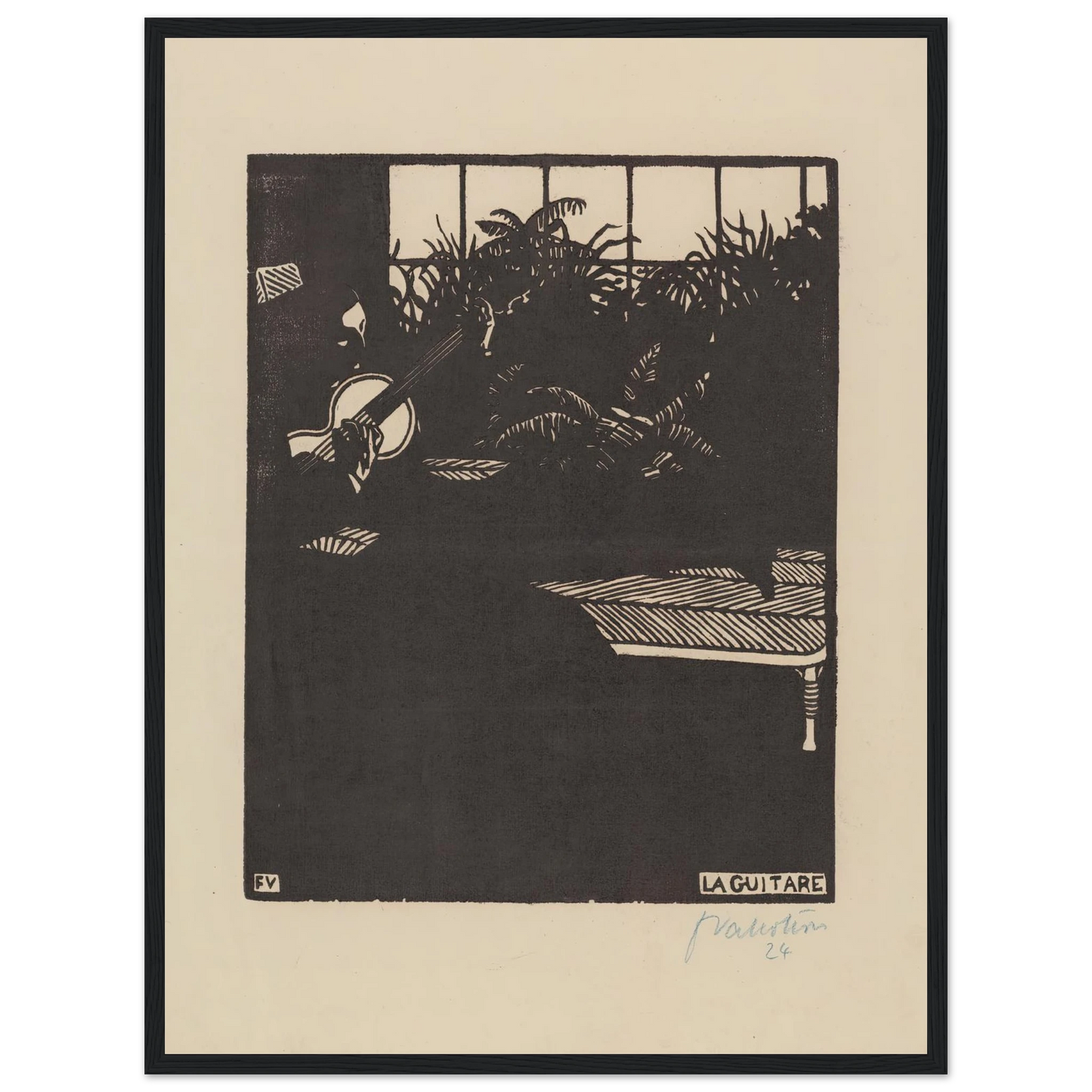 La guitare (1897) Art Print | Felix Vallotton-Quipham Collections