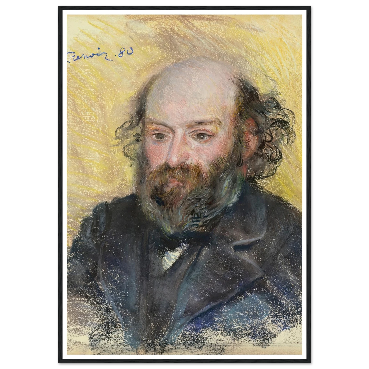 Portrait de Cézanne (1880) Art Print | Pierre Auguste Renoir-Quipham Collections
