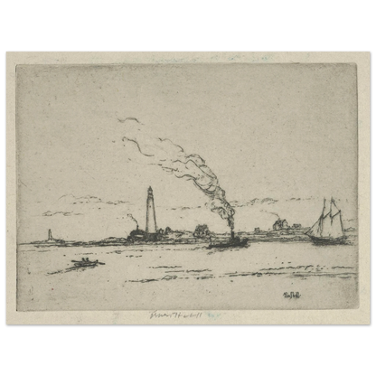 Boston Light (circa 1911) Art Print | Ernest Haskell-Quipham Collections