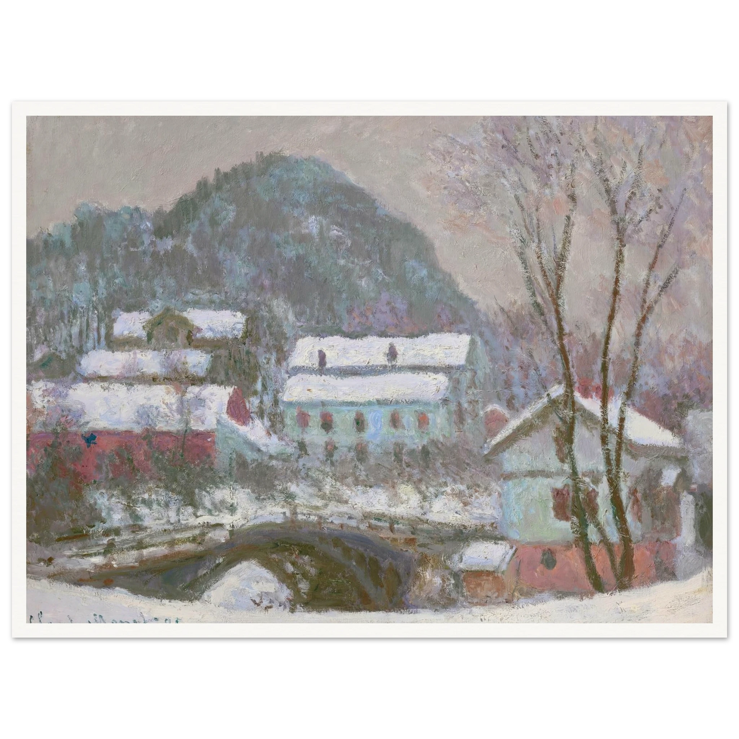 Sandviken, Norvège, effet de neige (1895) Art Print | Claude Monet-Quipham Collections