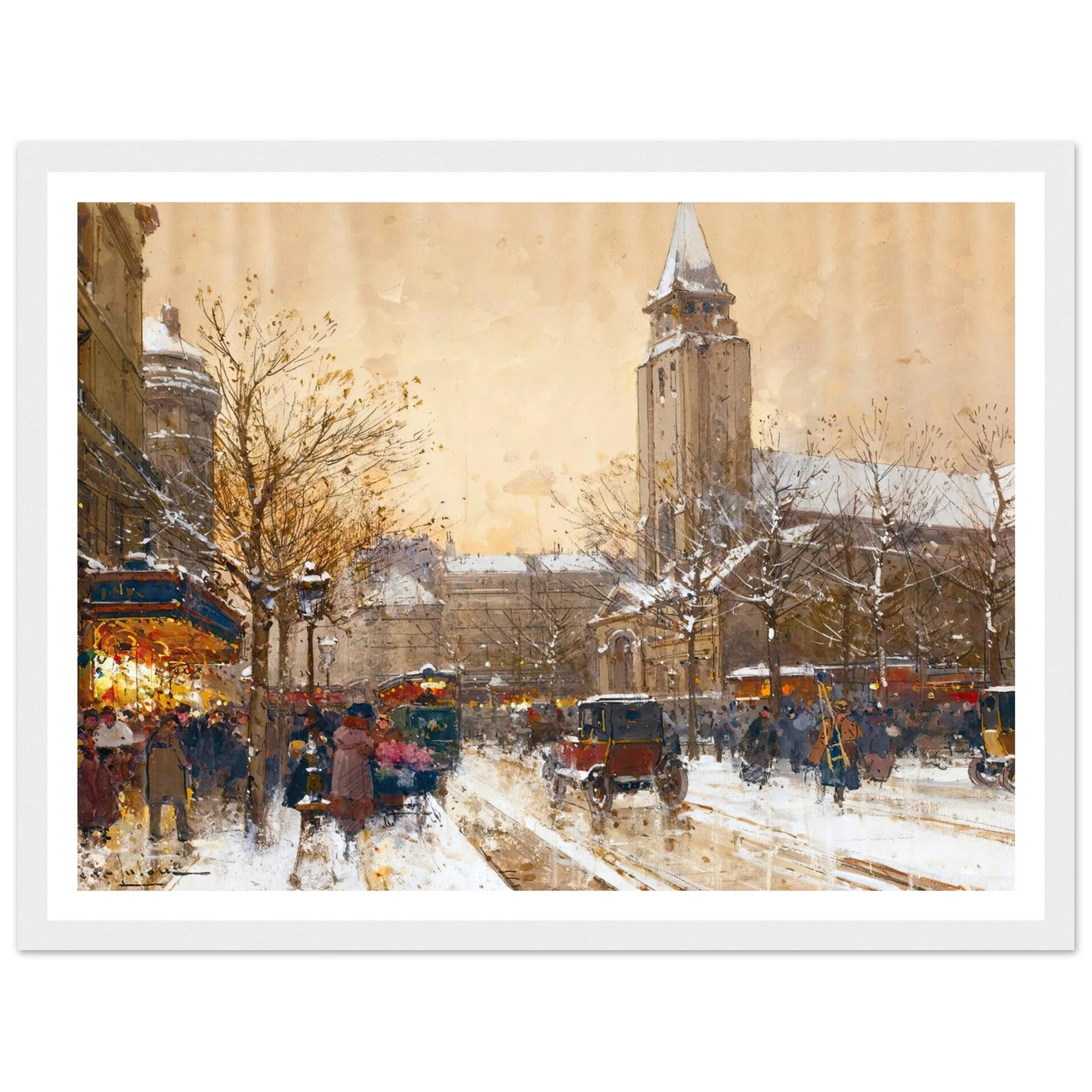 Boulevard Saint-Germain, Paris Art Print | Eugene Galien Laloue-Quipham Collections