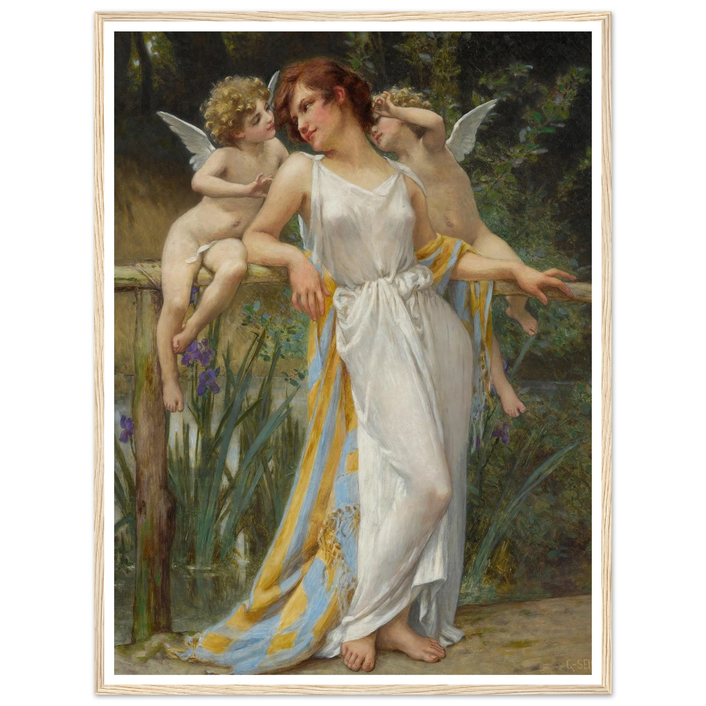 Psyche With Putti Art Print | Guillaume Seignac-Quipham Collections