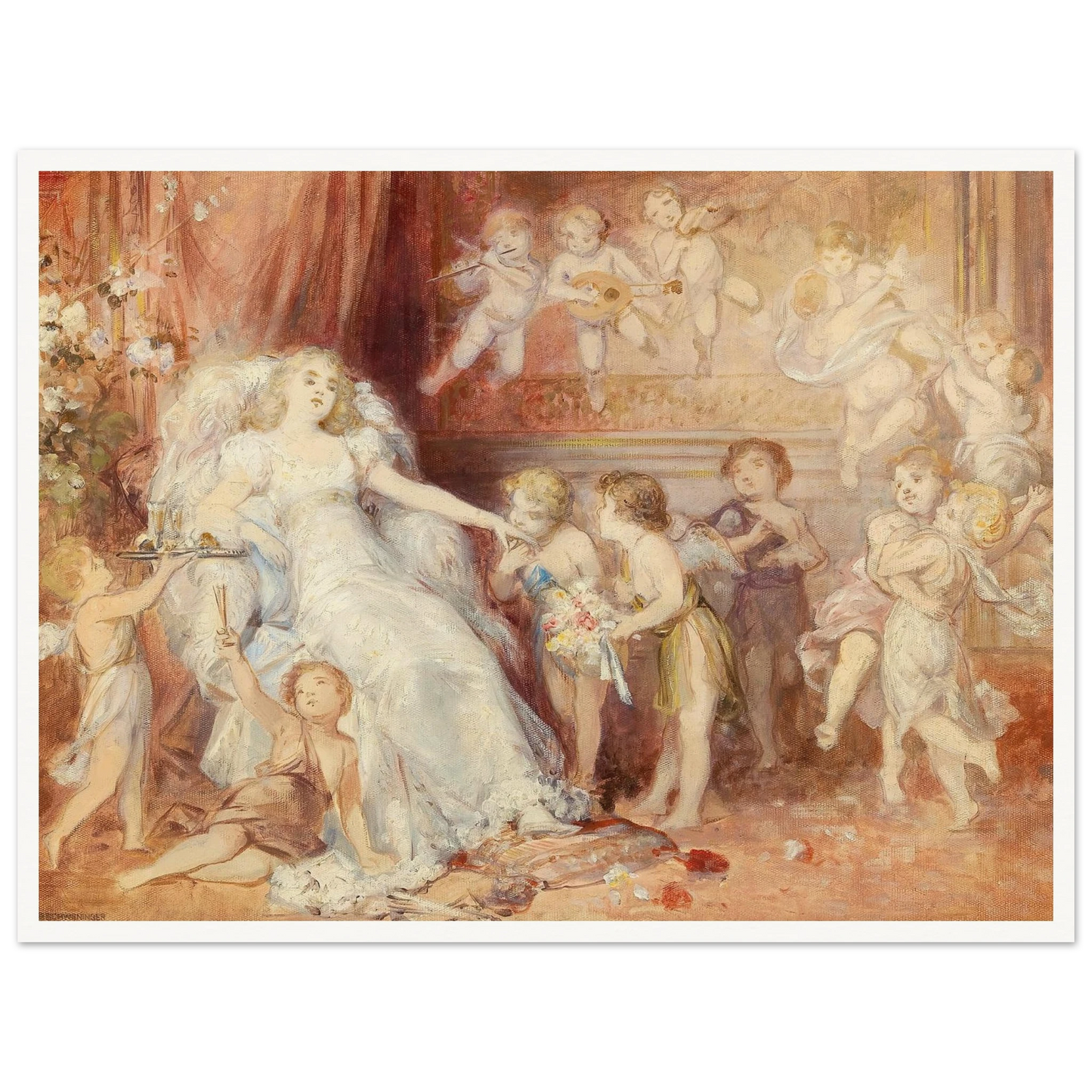 Surrounded by Angels Art Print | Carl Schweninger Jr-Quipham Collections