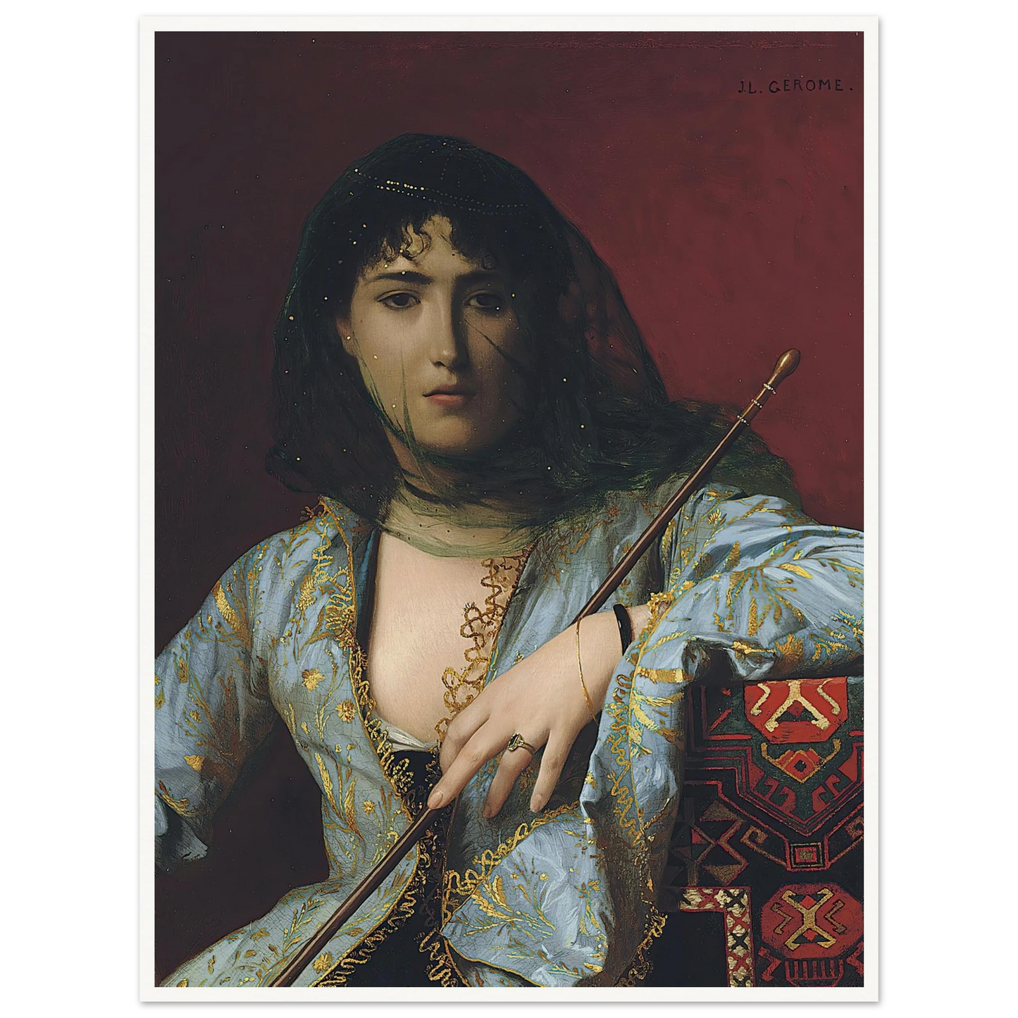 Veiled Circassian Beauty Art Print | Jean Leon Gerome-Quipham Collections