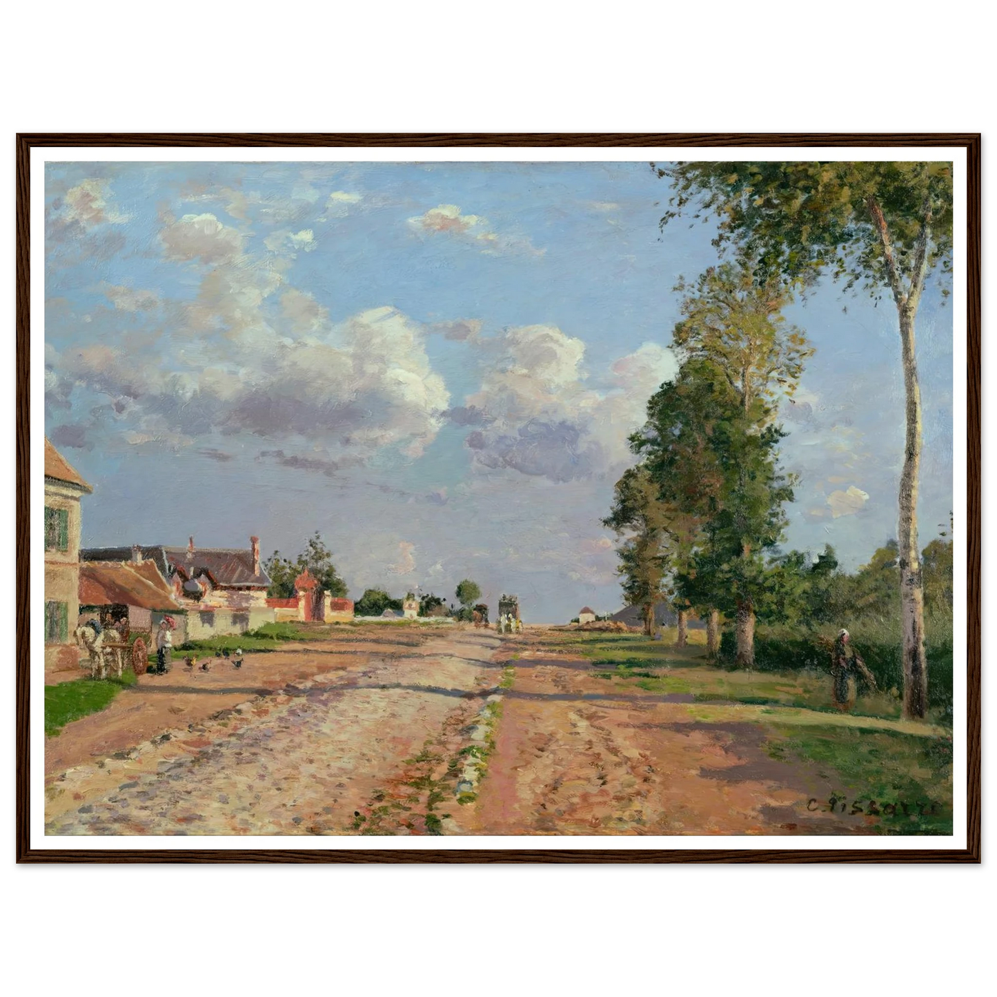 Route de Versailles, Rocquencourt (1871) Art Print | Camille Pissarro-Quipham Collections