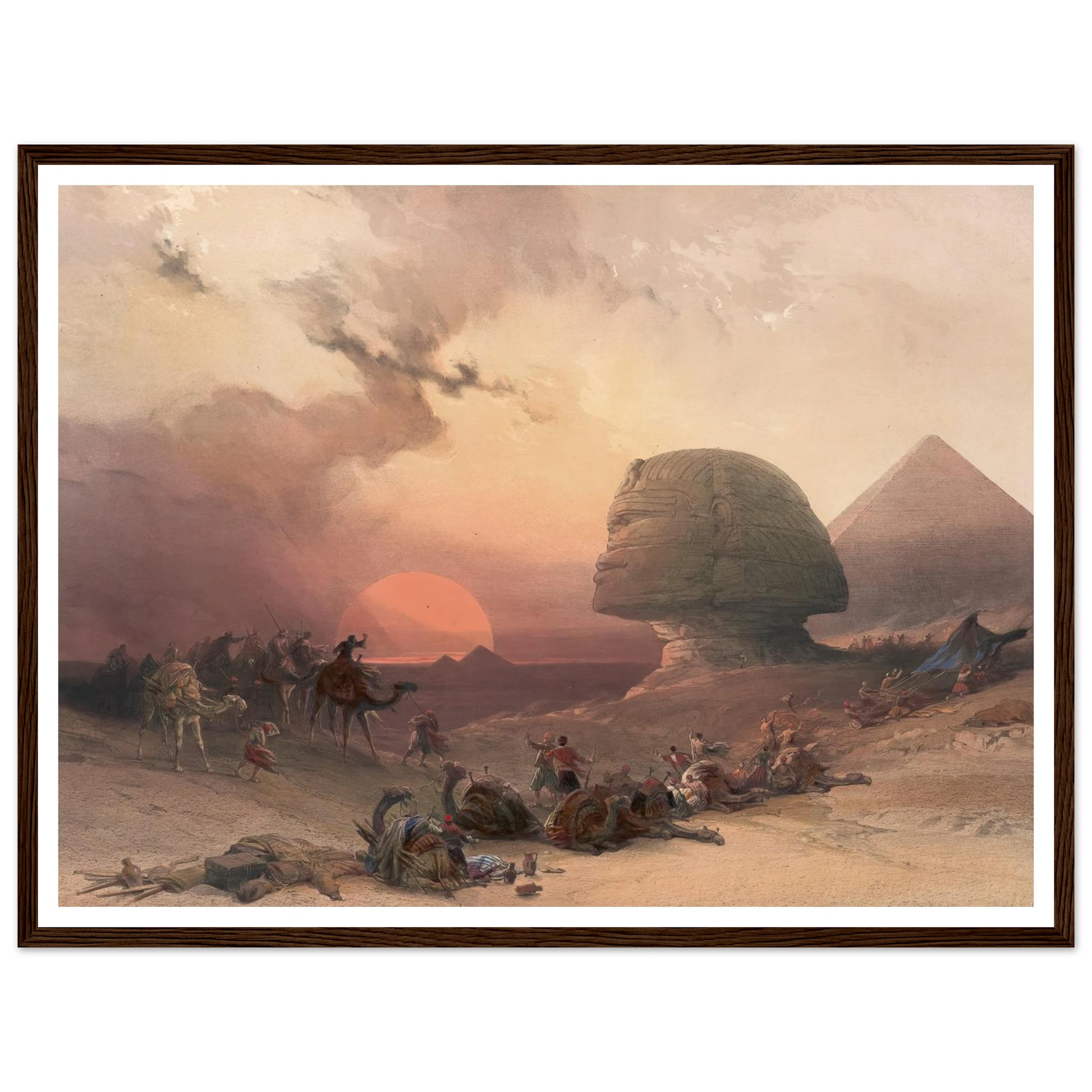 Approach of the simoom. Desert of Gizeh. (1846-1849) Art Print | David Roberts-Quipham Collections