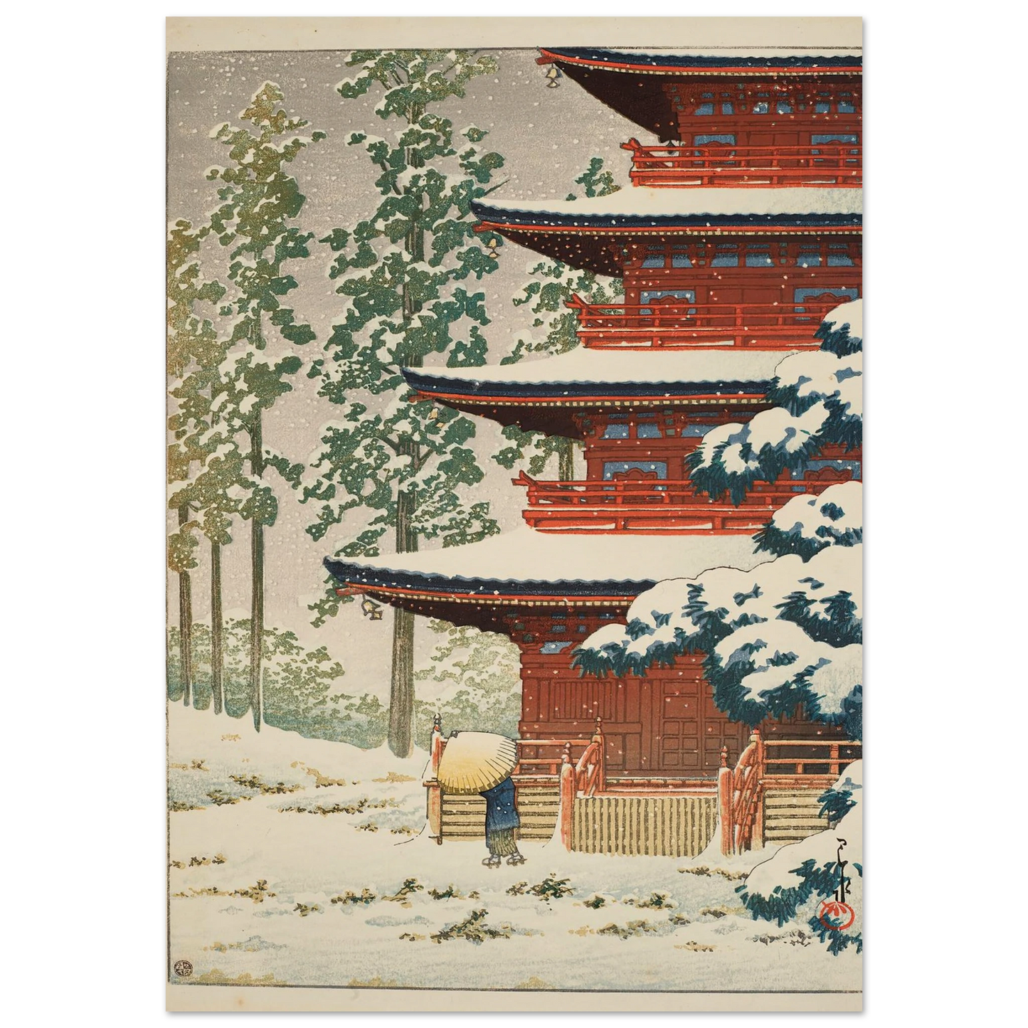 Saisho-in Temple, Hirosaki (1936) Art Print | Kawase Hasui-Quipham Collections