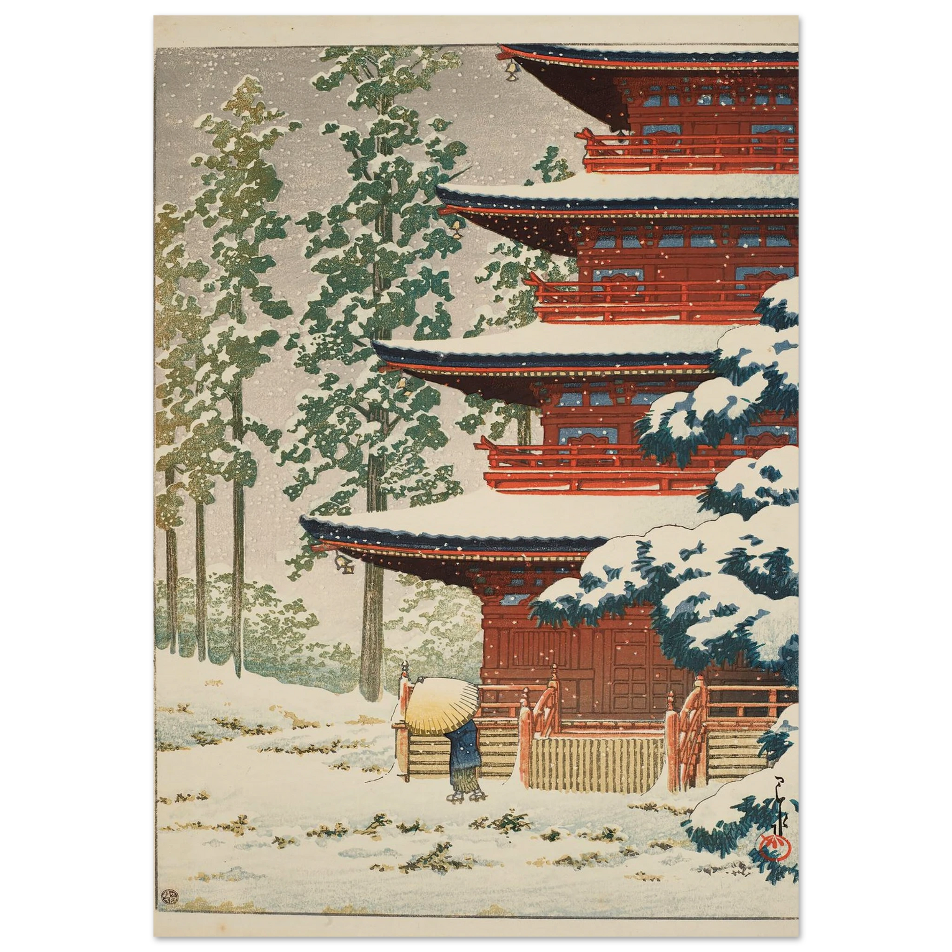 Saisho-in Temple, Hirosaki (1936) Art Print | Kawase Hasui-Quipham Collections