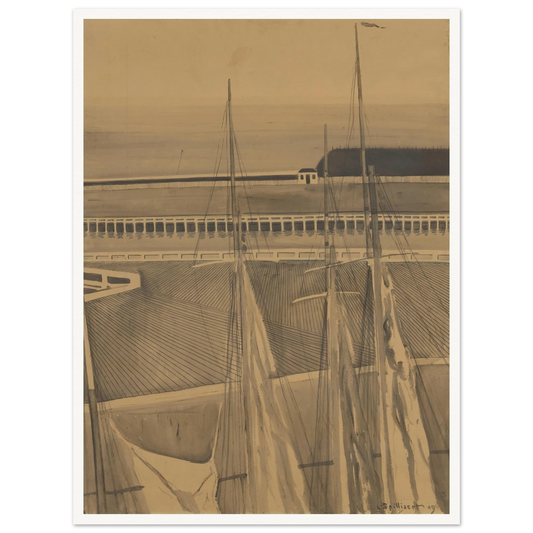 De haven te Oostende (1909) Art Print | Leon Spilliaert-Quipham Collections