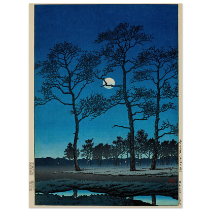 Fuyu no tsuki (Toyamagahara) (Winter moon at Toyamagahara) (1931) Art Print | Kawase Hasui-Quipham Collections