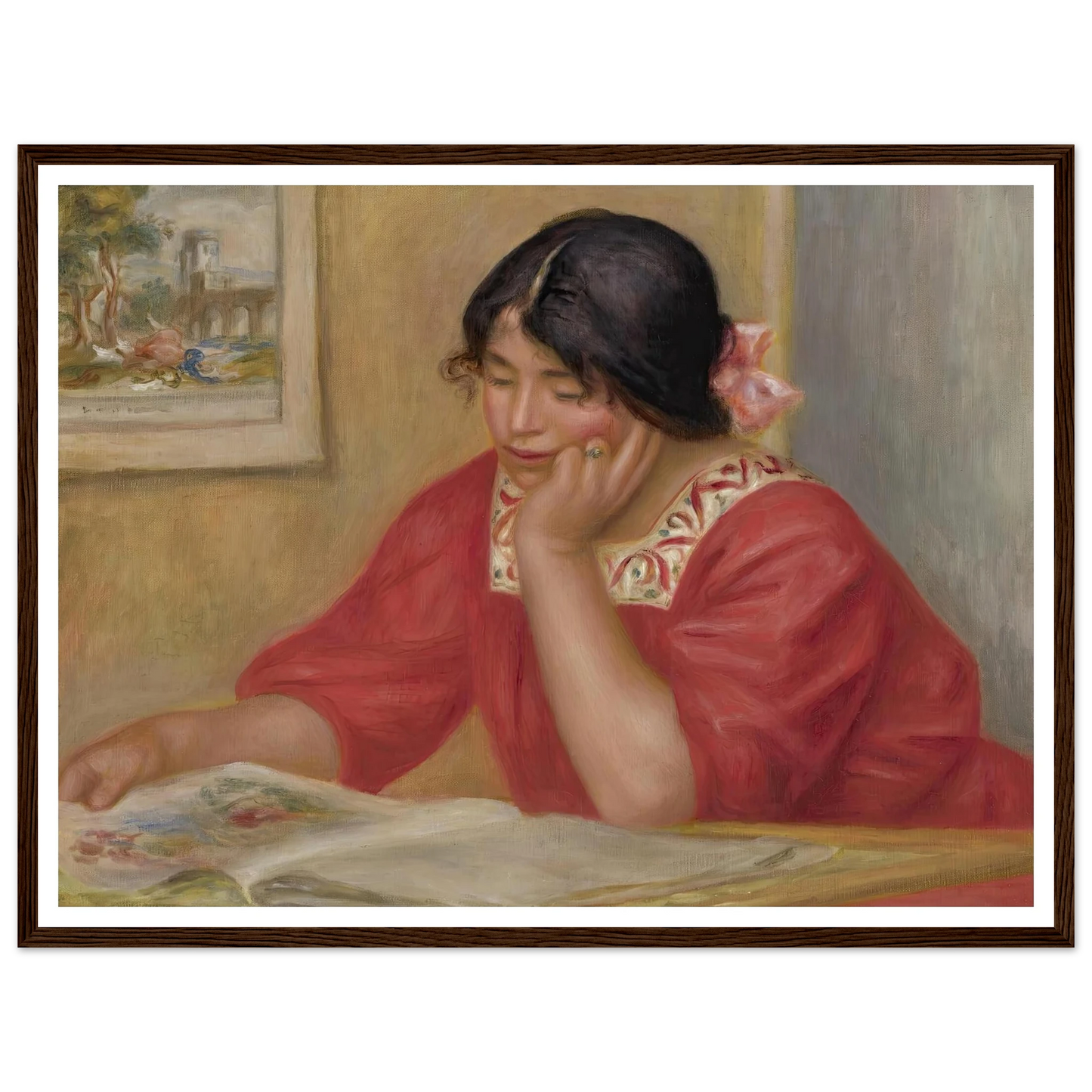 Léontine Lisant Art Print | Pierre Auguste Renoir-Quipham Collections