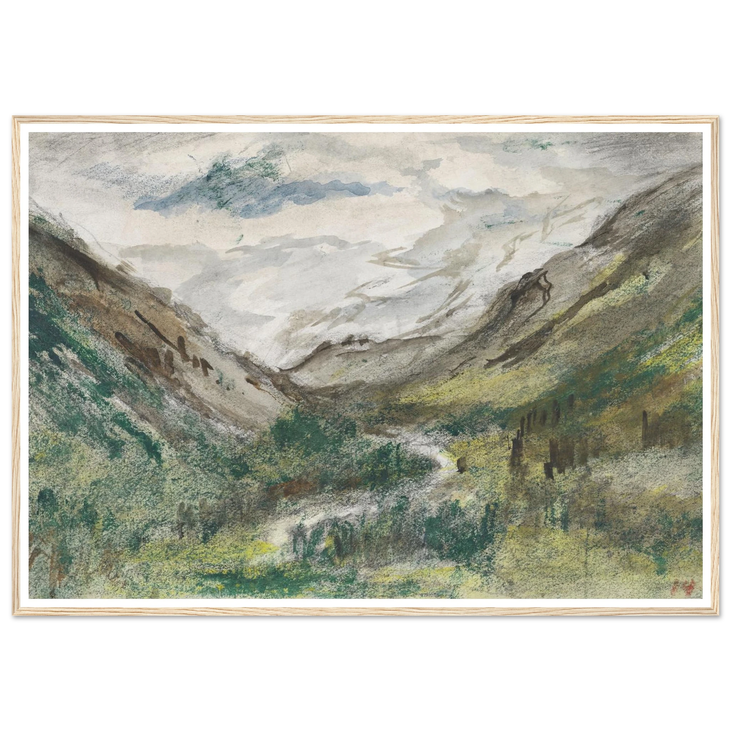 Dal met begroeide bergen (1834 - 1911) Art Print | Jozef Israels-Quipham Collections