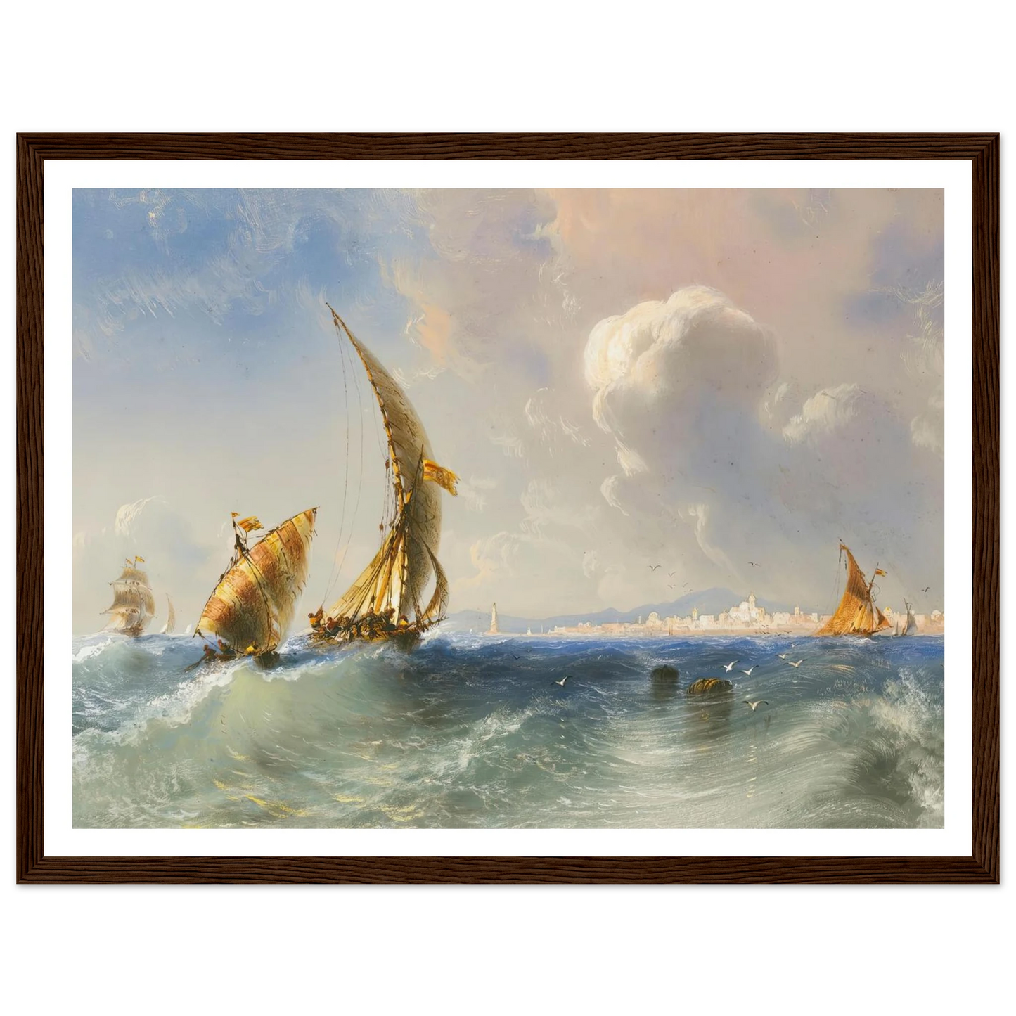 High Seas Near Alicante Art Print | Carlo Bossoli-Quipham Collections