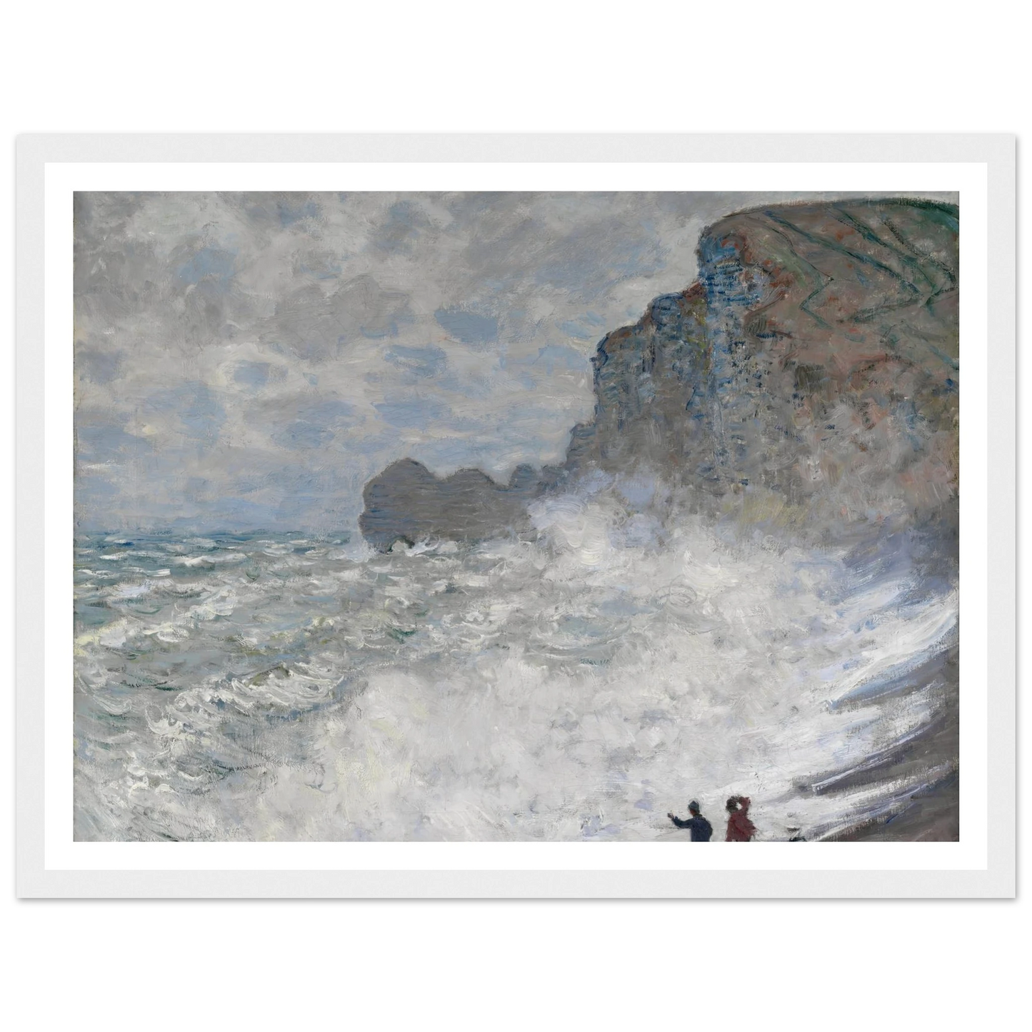 Rough weather at Étretat (1883) Art Print | Claude Monet-Quipham Collections
